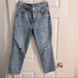 Old Navy Women's Distressed ripped High-Waisted OG Straight Ankle Jeans